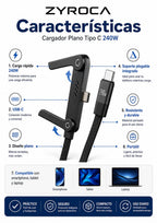 Cable USB-C de Carga Rápida con Soporte